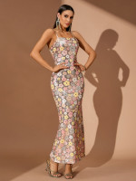 House of Troy Fleur Gown - Multicolor