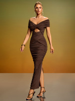 House of Troy Henna Dress - Dark Brown