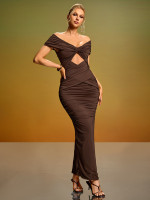House of Troy Henna Dress - Dark Brown