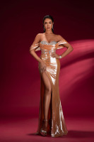 House of Troy Stassy Gown - Metallic Rose Gold