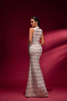 House of Troy Bebe Gown - Nude/Silver