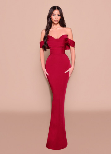 Nicoletta NBM3017 Gown - Ruby