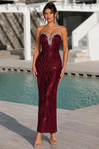 House of Troy Athena Dress - Deep Red
