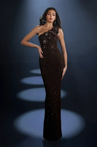 Nicoletta NC4053 Gown - Chocolate Brown