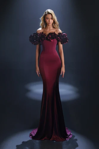 Nicoletta NC4087 Gown - Burgundy