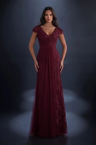 Nicoletta NC4099 Gown - Wine