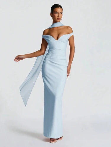 Mila Label Charmaine Gown - Baby Blue