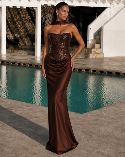 House of Troy Ali Gown - Brown