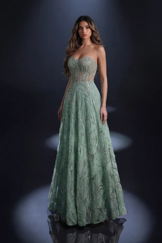 Nicoletta NC4011 Gown - Dusty Mint
