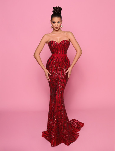 Nicoletta NP174 Gown - Ruby