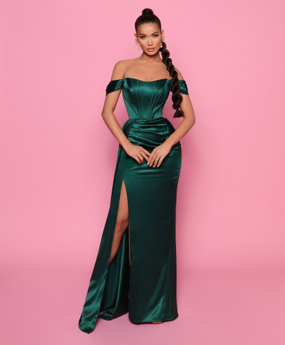 PRE-ORDER Nicoletta NP185 Gown - Bottle Green