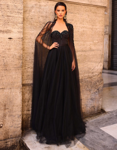 Nicoletta NC1019 Gown - Black
