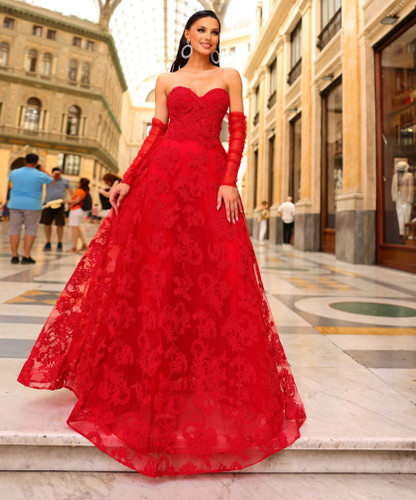 Nicoletta NC1014 Gown - Red