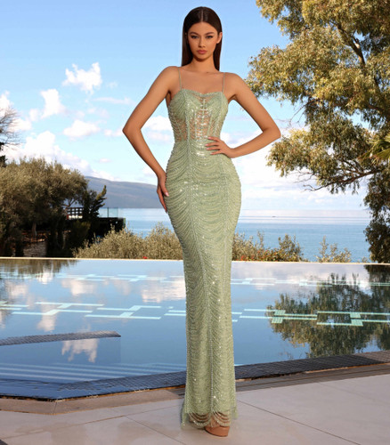 Nicoletta NC2074 Gown - Sage