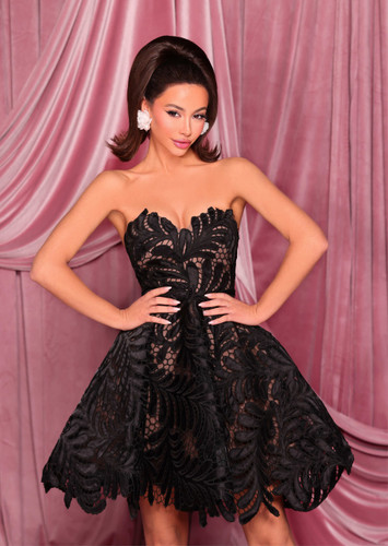 Nicoletta NC3055 Dress - Black/Nude