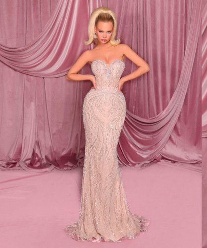Nicoletta NC3058 Gown - Pearl Pink