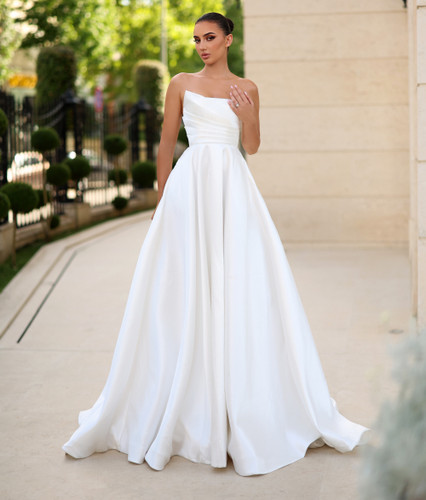 Tina Holly TE302 Gown - Off White