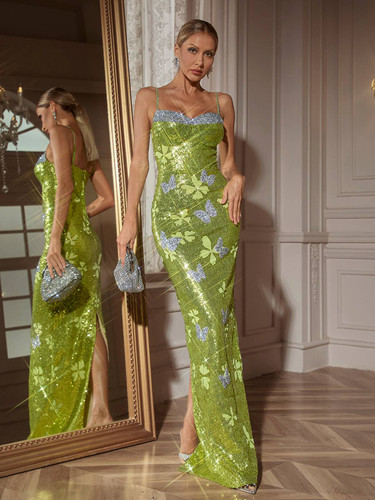 House of Troy Eva Gown - Chartreuse