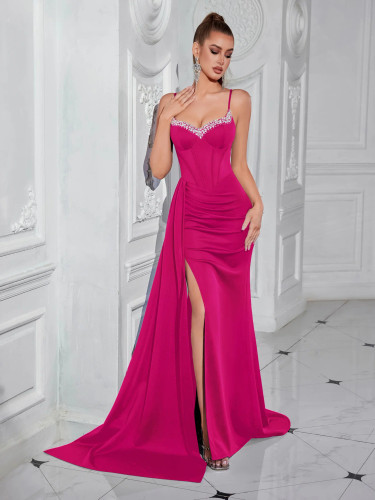 Mila Label Rosana Gown - Hot Pink