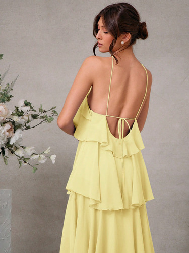Mila Label Jazz Gown - Lemon Yellow