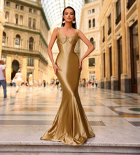 Nicoletta NC1081 Gown - Gold