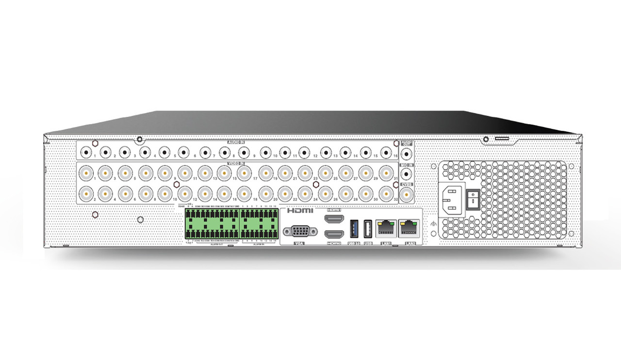 SuperLive 32CH HD Analog 8MP 4K +8CH IP Hybrid DVR, Smart Human
