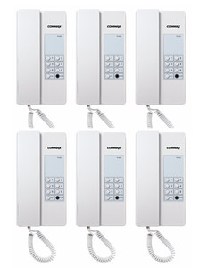 Commax 6 Stations Interphone System Set with Power Supply Commax 6 Stations Interphone System Set with Power Supply