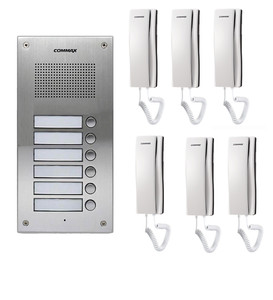 Commax 6-Apartment Building Audio Intercom Set Commax 6-Apartment Building Audio Intercom Set