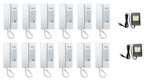 Commax 12 Stations Interphone System Set with Power Supply Commax 12 Stations Interphone System Set with Power Supply