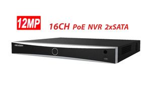 Hikvision DS-7616NXI-K2/16P 16CH 4K 12MP PoE NVR, 2x SATA, Hik-Connect APP for Mobile Devices/ iVMS-4200 For PC