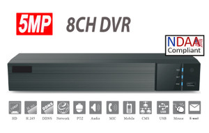 SuperLive 8CH 5MP HD Analog +4CH IP Hybrid DVR, Front Side