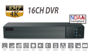 SuperLive 16CH HD Analog 8MP 4K +8CH IP Hybrid DVR, SuperLive Plus APP, NDAA Compliant