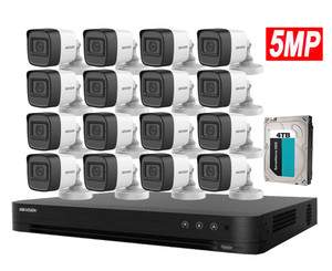 Hikvision 5MP 16CH HD Analog Camera System Bundle: 1x 16CH DVR