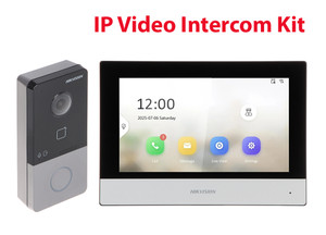 Hikvision DS-KIS603-P(B) IP PoE WiFi Video Intercom Kit: DS-KV6113-WPE1 + DS-KH6320-WTE1