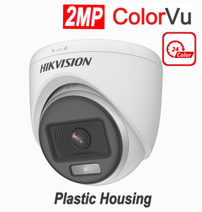 Hikvision DS-2CE70DFT0T-PF 2MP HD Analog ColorVu Indoor Dome Camera 2.8mm Lens