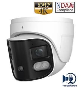 8MP 4K 180° Panoramic IP Camera, two way audio