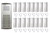 COMMAX 16-Apartment Audio Intercom Set DR-16AM x1/ DP-SS x16/12V Power Supply x1