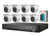 Hikvision 5MP 8CH HD Analog Camera System Bundle: 1x 8CH DVR with 4TB HDD and 8x Turret Cameras with Built-in Mic