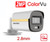 Hikvision DS-2CE10DF3T-F 2.8MM 2MP ColorVu Turbo HD Mini-Bullet Camera 2.8MM Fixed Lens, White Light Distance up to 20m/60ft