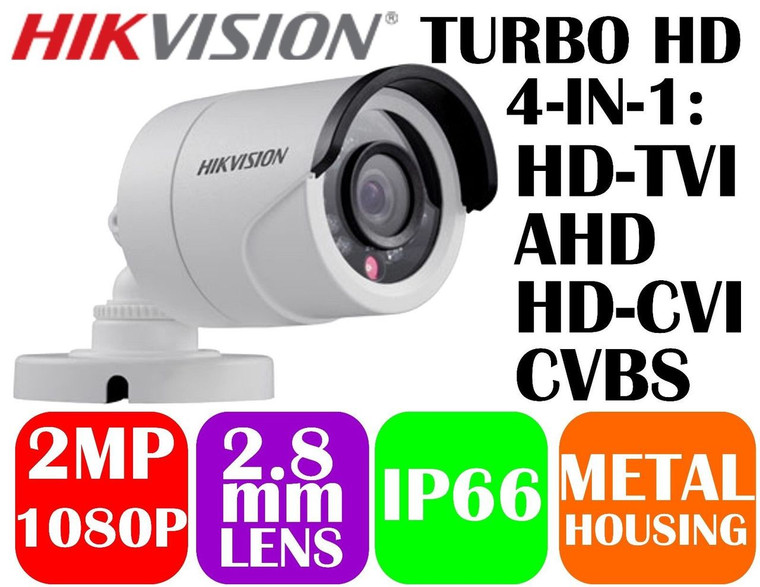 Hikvision HD1080p 4-in1 HD-TVI/AHD/HD-CVI/CVBS IR Bullet Camera DS-2CE16D0T-IRF Hikvision HD1080p 4-in1 HD-TVI/AHD/HD-CVI/CVBS IR Bullet Camera DS-2CE16D0T-IRF