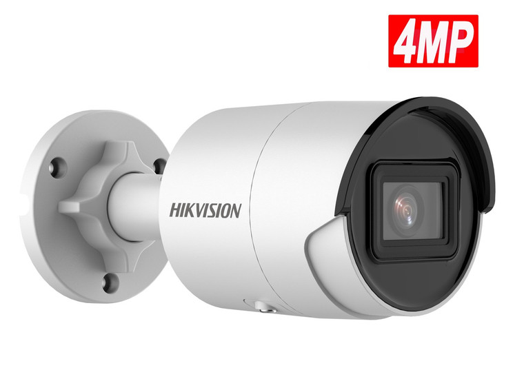 Hikvision DS-2CD2043G2-I AcuSense 4MP Outdoor IR Bullet IP PoE Camera with 2.8mm Fixed Lens, White