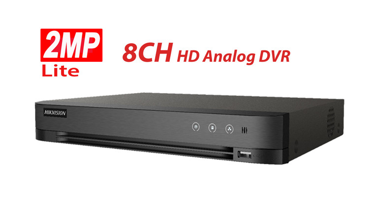 Hikvision 8CH 2MP Lite Hybrid DVR DS-7208HGHI-M1 -8 Channels TURBOHD + 2 IP Channels, 1xSATA, Audio-Over-Coax, Mobile Hik-Connect Mobile APP for Remote Access/ iVMS-4200 For PC
