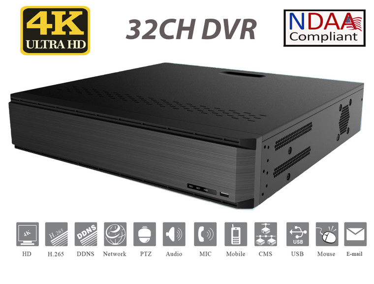 SuperLive 32CH HD Analog 8MP/4K +8CH IP Hybrid DVR