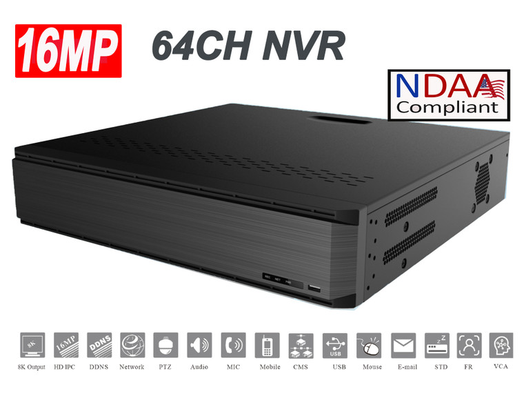 SuperLive 64CH 16MP NVR, SuperLive Plus APP, NDAA Compliant