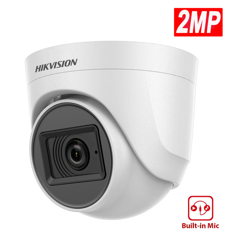 Hikvision DS-2CE76D0T-ITPFS 2MP 1080P Indoor Audio Dome Camera, Built‑In Mic, Night Vision