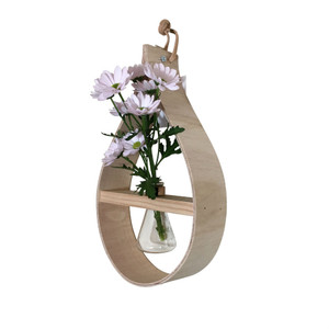 Stix & Flora Mega Teardrop Wooden Vase - Single 250ml Conical Flask