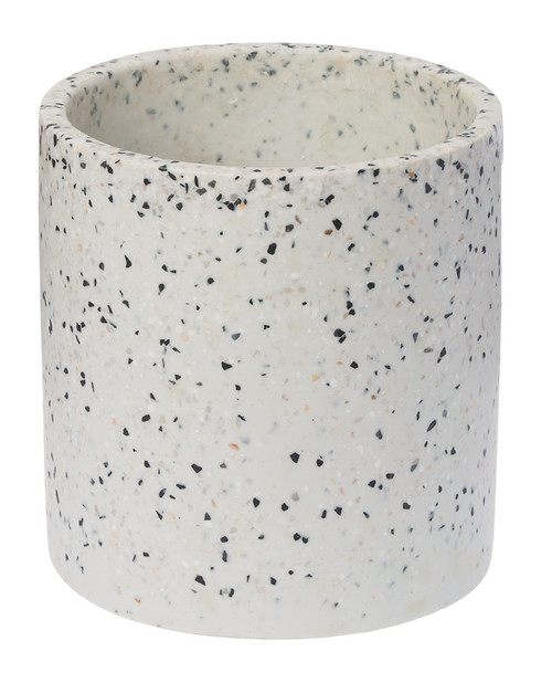 Zakkia Terrazzo Pot - Snow 16cms Diam x 17cm Height 