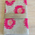 Linen Tea Towel - Ikat Spot Neon Magenta & Blush 