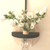 Stix & Flora - Hoopla Vase with black trim - Single 250ml Round Flask - medium (Flowers not included)