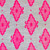 Linen Tea Towel - Arabesque Neon Pink 70 x 50cms